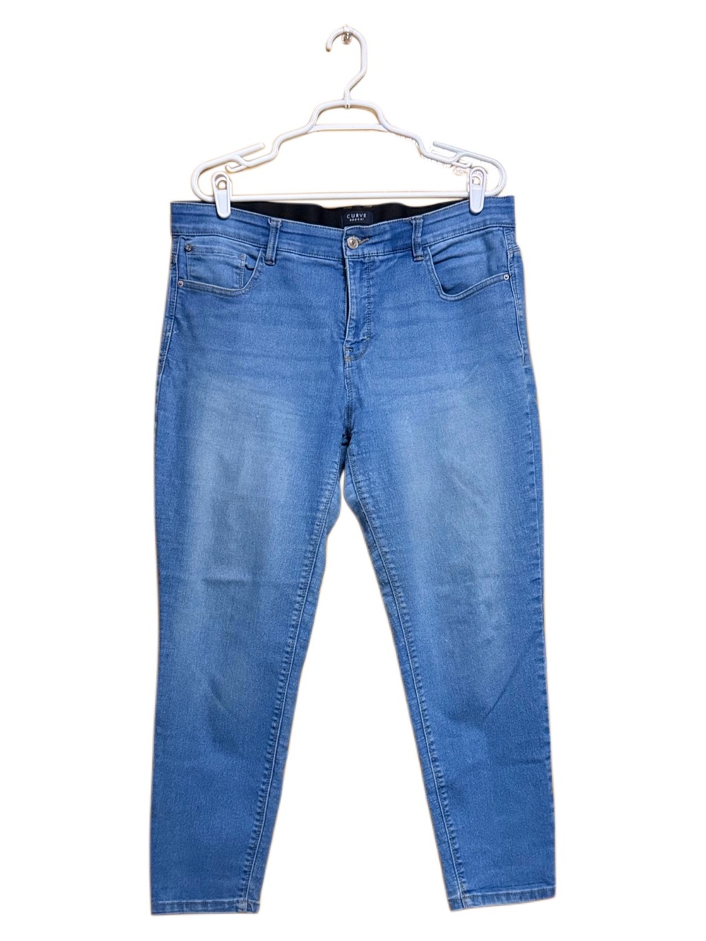 👖 Curve Appeal Light Wash Skinny Jeans Size 16/33 - Picture 2 of 6